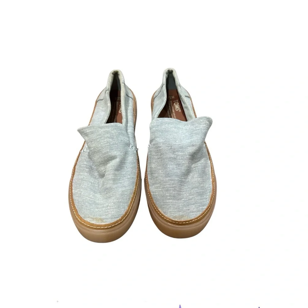 New TOMS Women's Sunset Shoes Mist Chambray Size‎ 7.5 Gray
